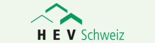 Ein Logo für hev schweiz mit einem Berg im Hintergrund