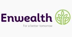 Enwealth logo with green leaf icon and tagline “For a better tomorrow”