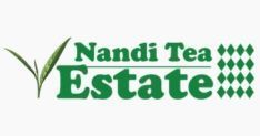 Nandi Tea Estate logo in green with leaf design and diamond pattern