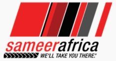 Sameer Africa logo with red and black stripes and the tagline “We’ll take you.”