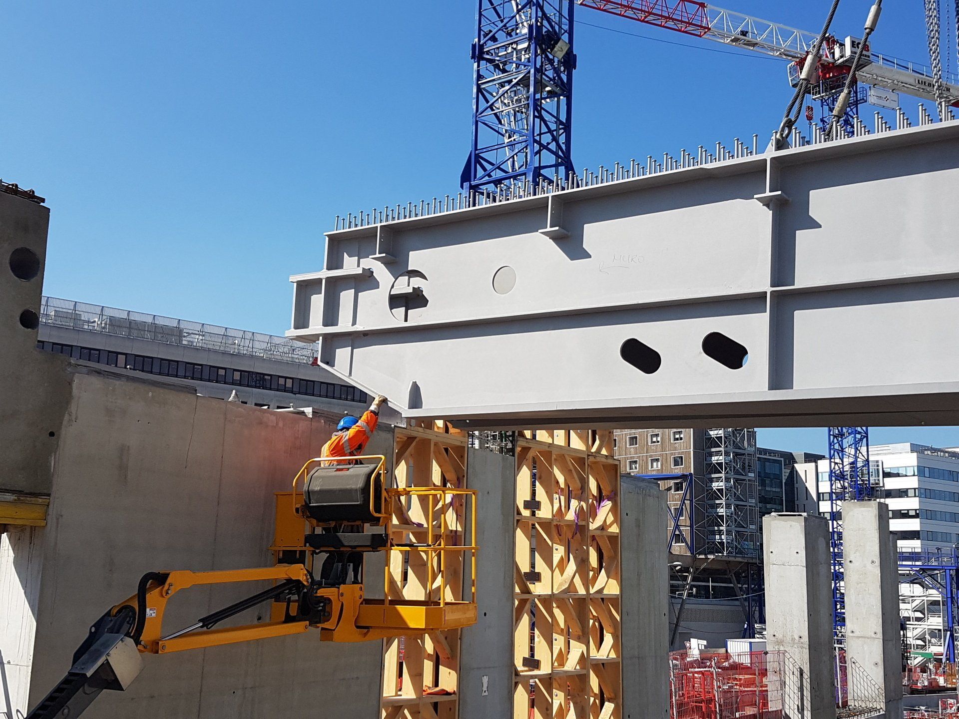 Chantier de construction du siège de VINCI à Nanterre 17