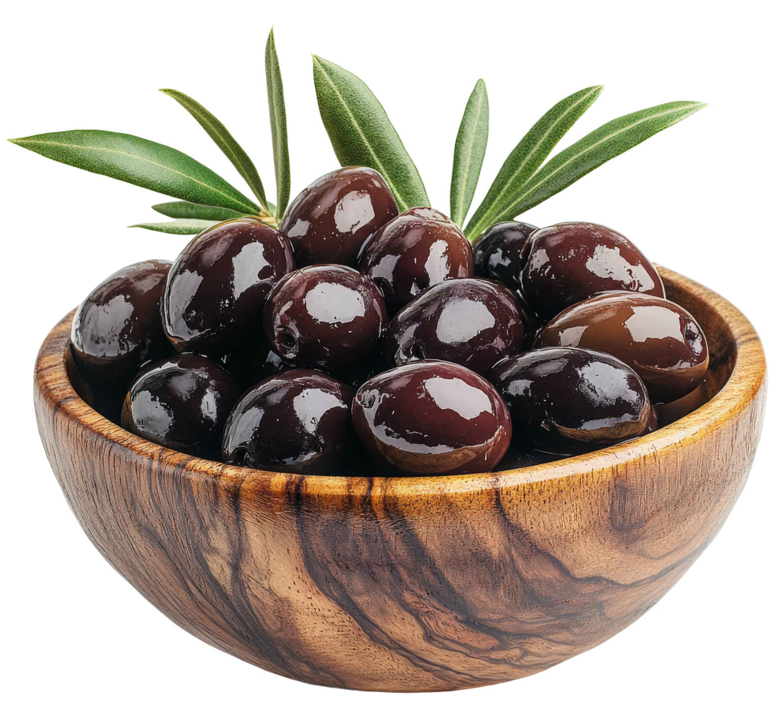 Un bol d'olives noires
