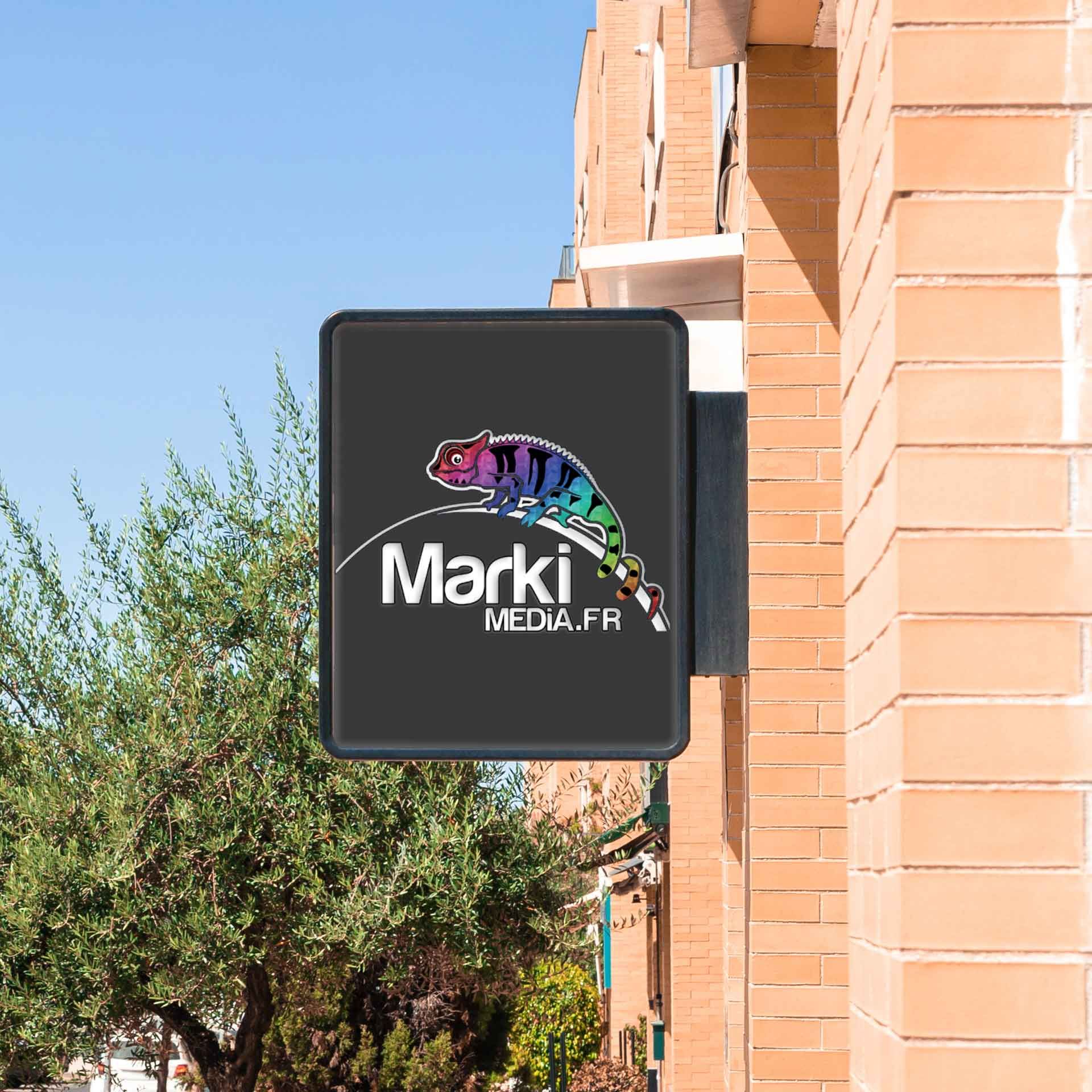 Enseigne avec le logo MarkiMédia
