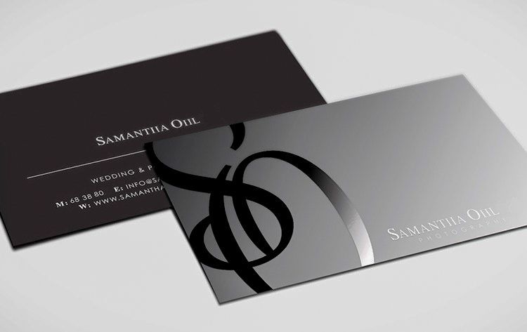 Cartes de visite avec vernis sélectif