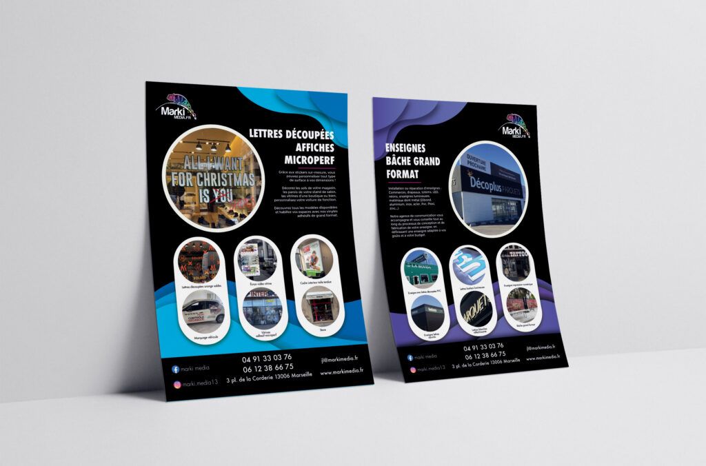 Flyers promotionnels pour MarkiMédia