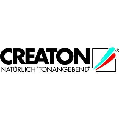 Ein schwarz-weißes Logo für ein Unternehmen namens Creaton.