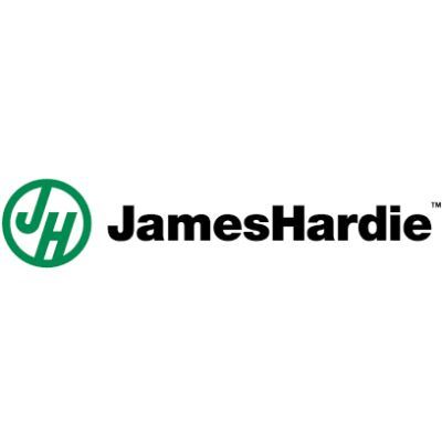 Das Jameshardie-Logo ist grün und schwarz auf weißem Hintergrund.