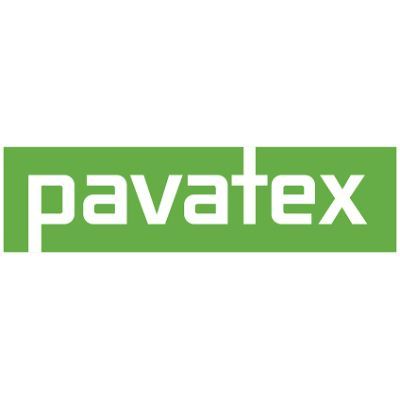 Ein grün-weißes Pavatex-Logo auf weißem Hintergrund.
