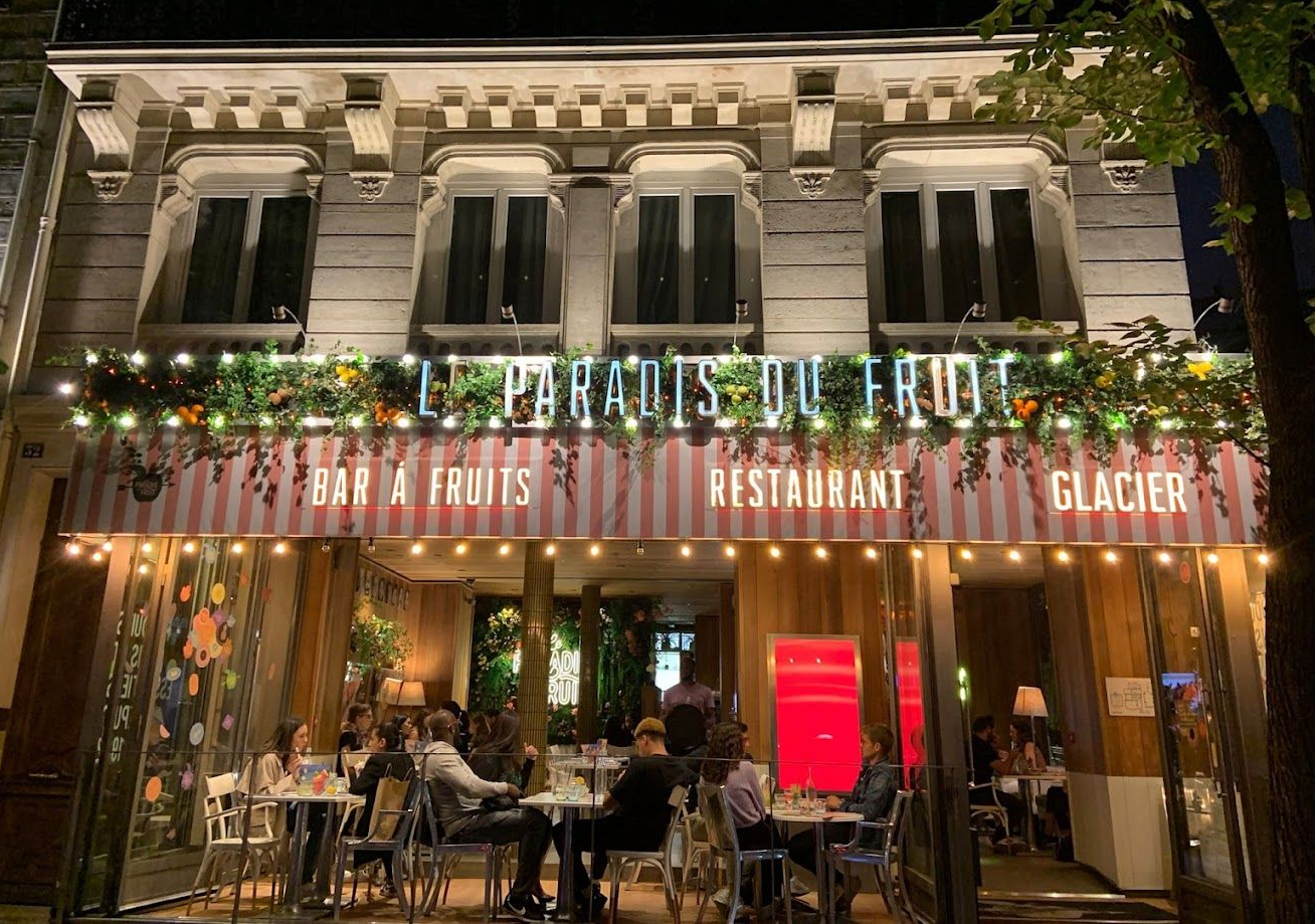 Le store du Paradis du fruit.