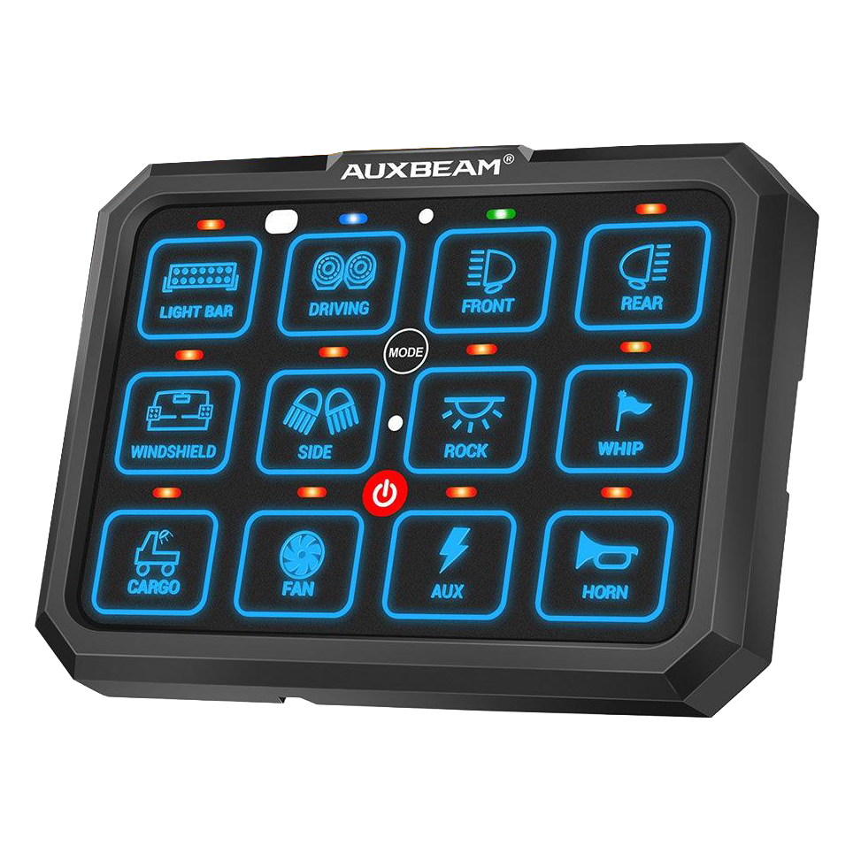 Auxbeam rofaborð 12 rofa Bluetooth