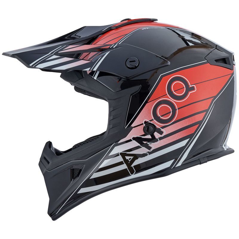 Amoq Meteor hjálmur svartur/rauður