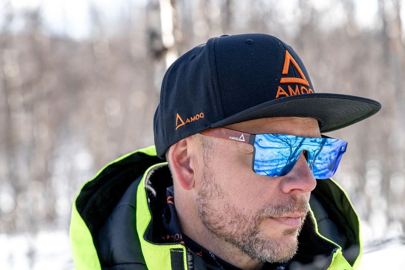 Amoq Burst sólgleraugu blá spegla