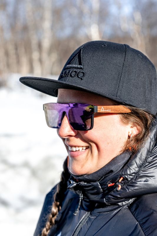 Amoq Burst sólgleraugu fjólublá spegla