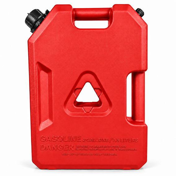 Bensínbrúsi flatur 7.6L - rauður