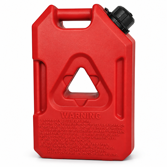 Bensínbrúsi flatur 3.8L - rauður