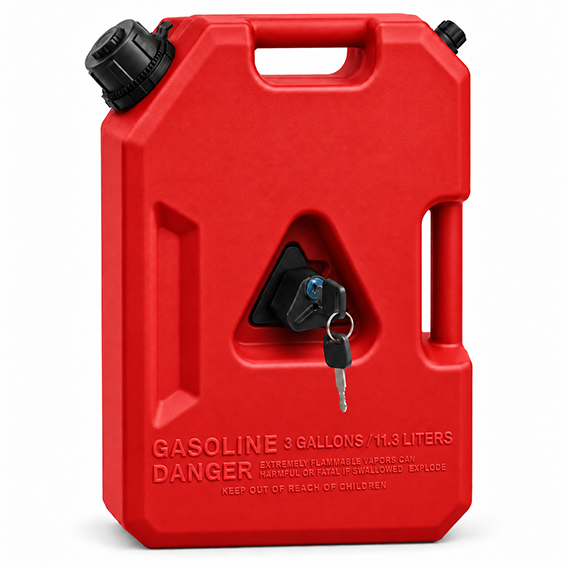 Bensínbrúsi flatur 11.4L - rauður