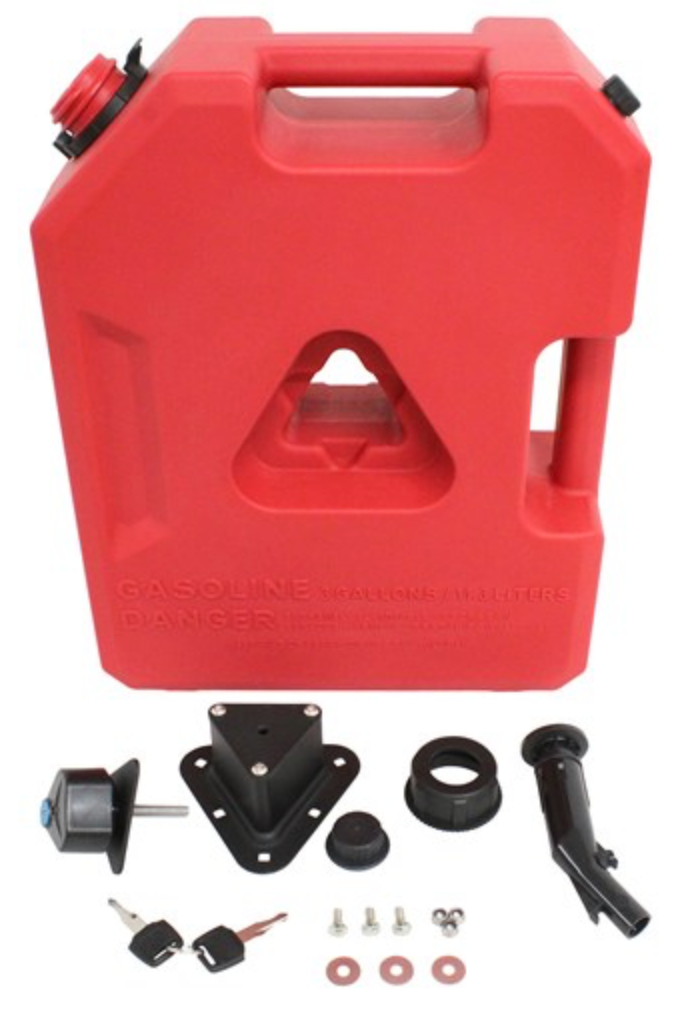 Bensínbrúsi flatur 11.4L - rauður