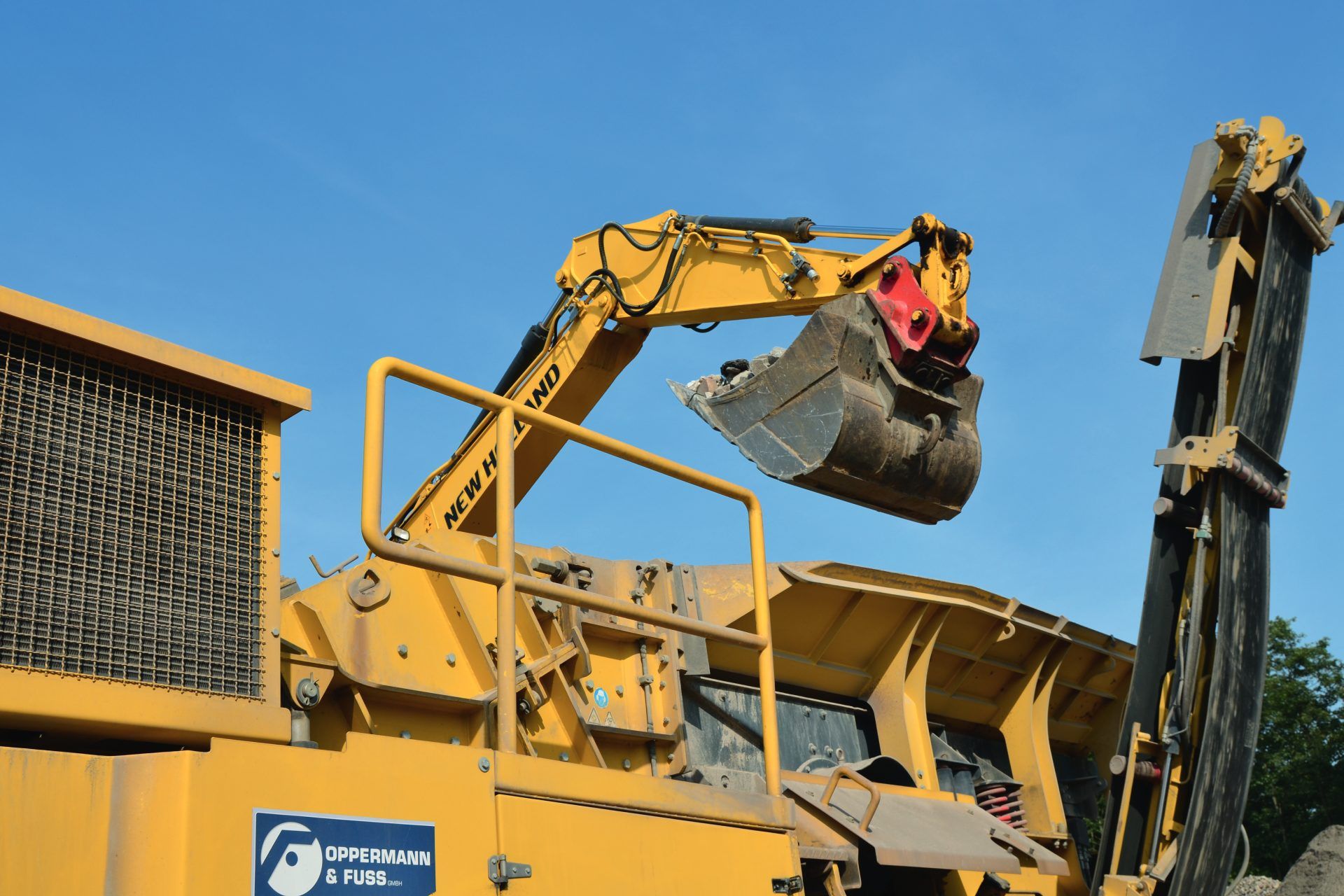 Gelber Bagger