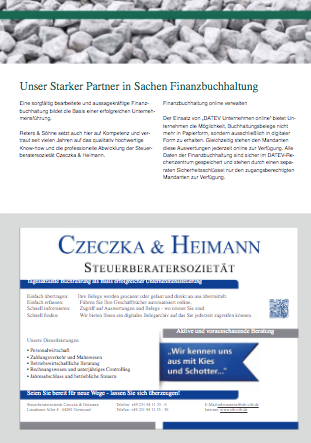 Broschüre von Josef Reters und Söhne GmbH