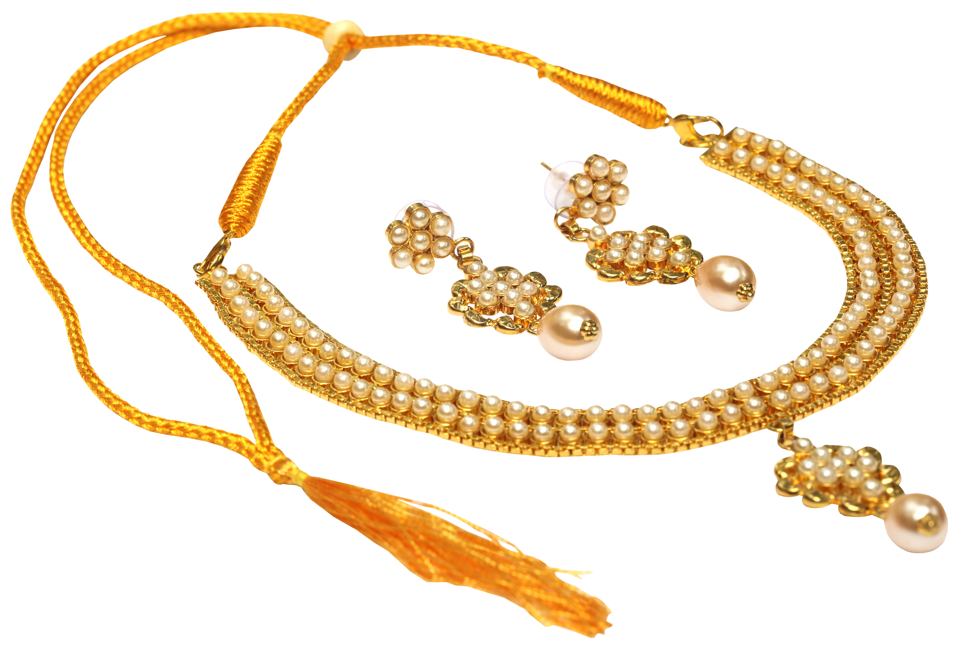 Collier en or et en perle