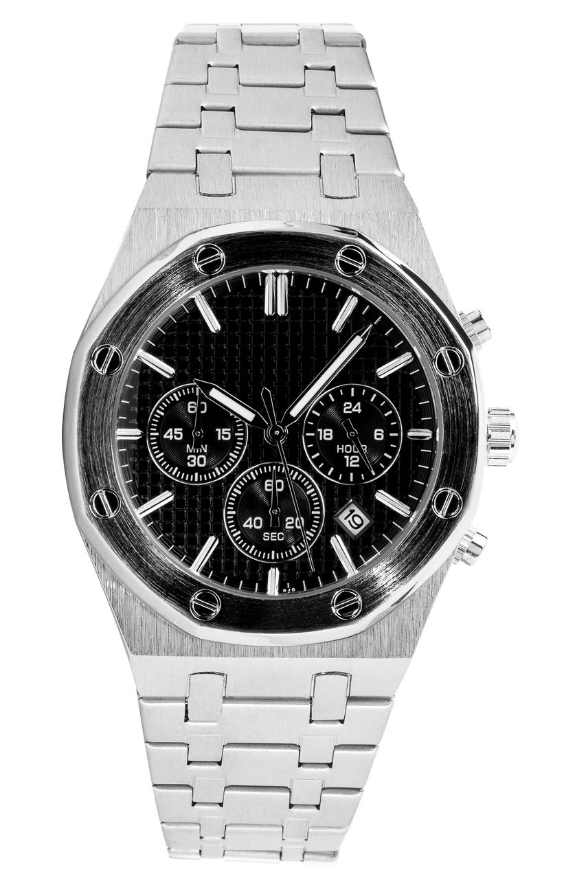 Montre de luxe avec un bracelet en argent