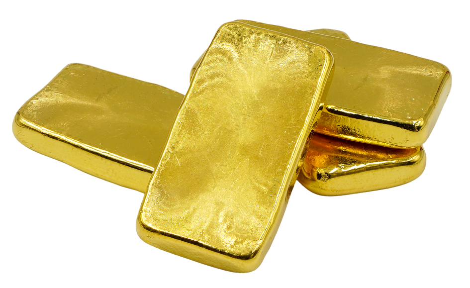 Pile de petits lingots d'or