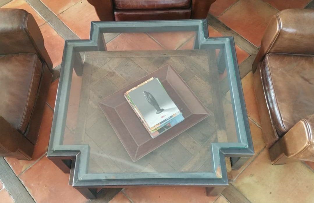 table basse en verre sur mesure