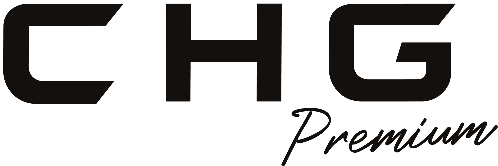 Logo noir de CHG Premium, spécialisé en Tesla