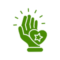 Icon Hand, Herz mit Stern