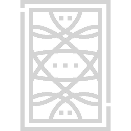 Ein Symbol eines Teppichs mit einem geometrischen Muster darauf.