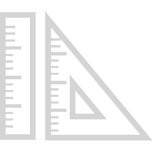 Auf weißem Hintergrund sind ein Lineal und ein Dreieck abgebildet.