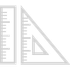Auf weißem Hintergrund sind ein Lineal und ein Dreieck abgebildet.