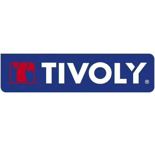 Logotipo de Tivoly: una marca denominativa en blanco dentro de un rectángulo azul. La letra
