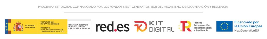 Logotipos de diversas iniciativas digitales españolas y de la Unión Europea.