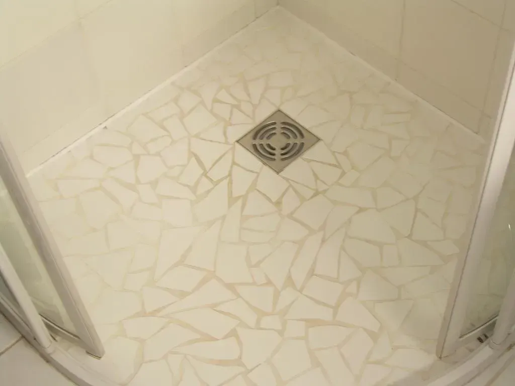 Douche carrelée 