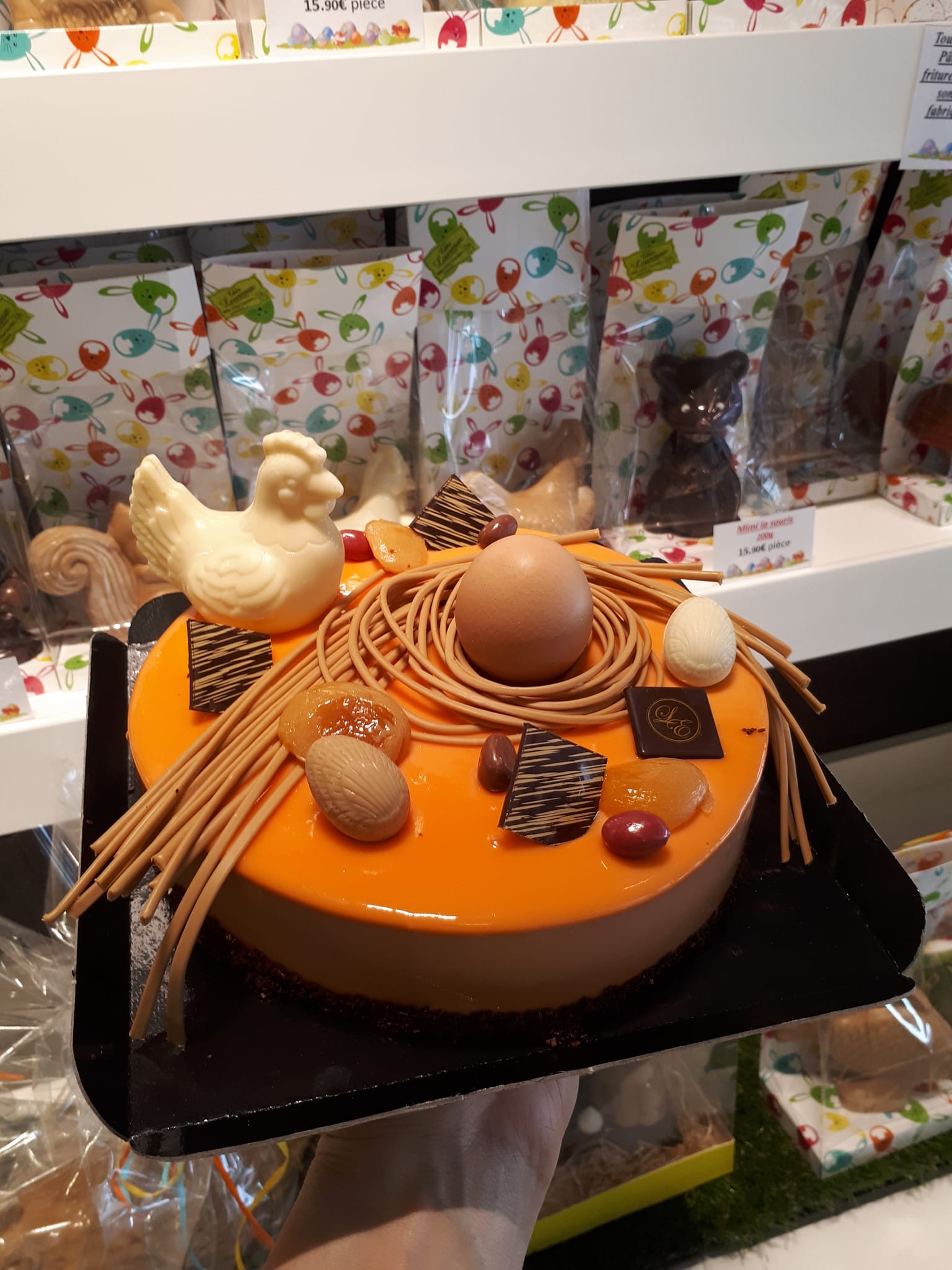 Gâteau nappage orange