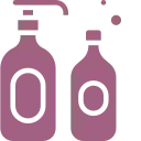 Dos botellas de jabón con bomba sobre un fondo blanco.