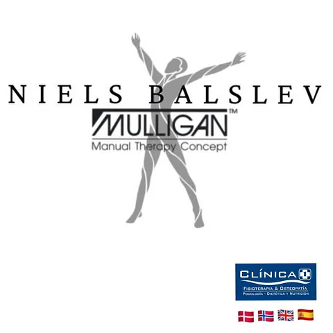 Un logotipo para el concepto de terapia manual de niels balslev mulligan