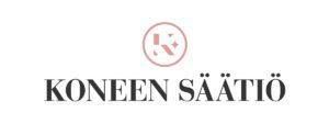 KONEEN SÄÄTIÖ logo with a small red circular emblem above the name in black text