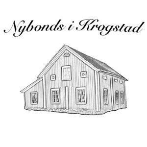 Logo with a sketch of a wooden house and the text