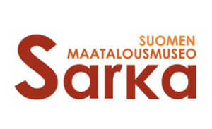 Sarka logo in red and orange with the text “SUOMEN MAATALOUSMUSEO” above it