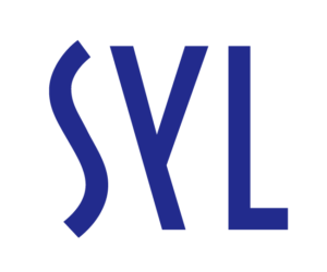 Blue “SVL” logo on a white background