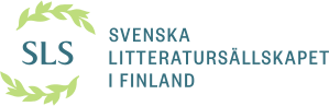 SLS logo with green leaf wreath and text “Svenska Litteratursällskapet i Finland”