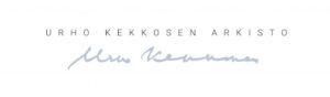 Urho Kekkonen archive header with a handwritten signature beneath the title