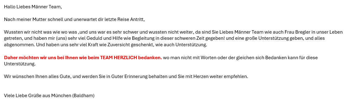 Bestattungen Maenner Referenz
