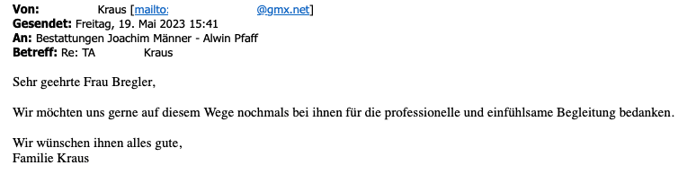 Bestattungen Maenner Referenz