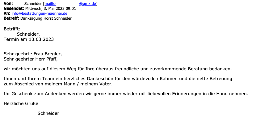 Bestattungen Maenner Referenz