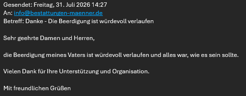 Bestattungen Maenner Referenz