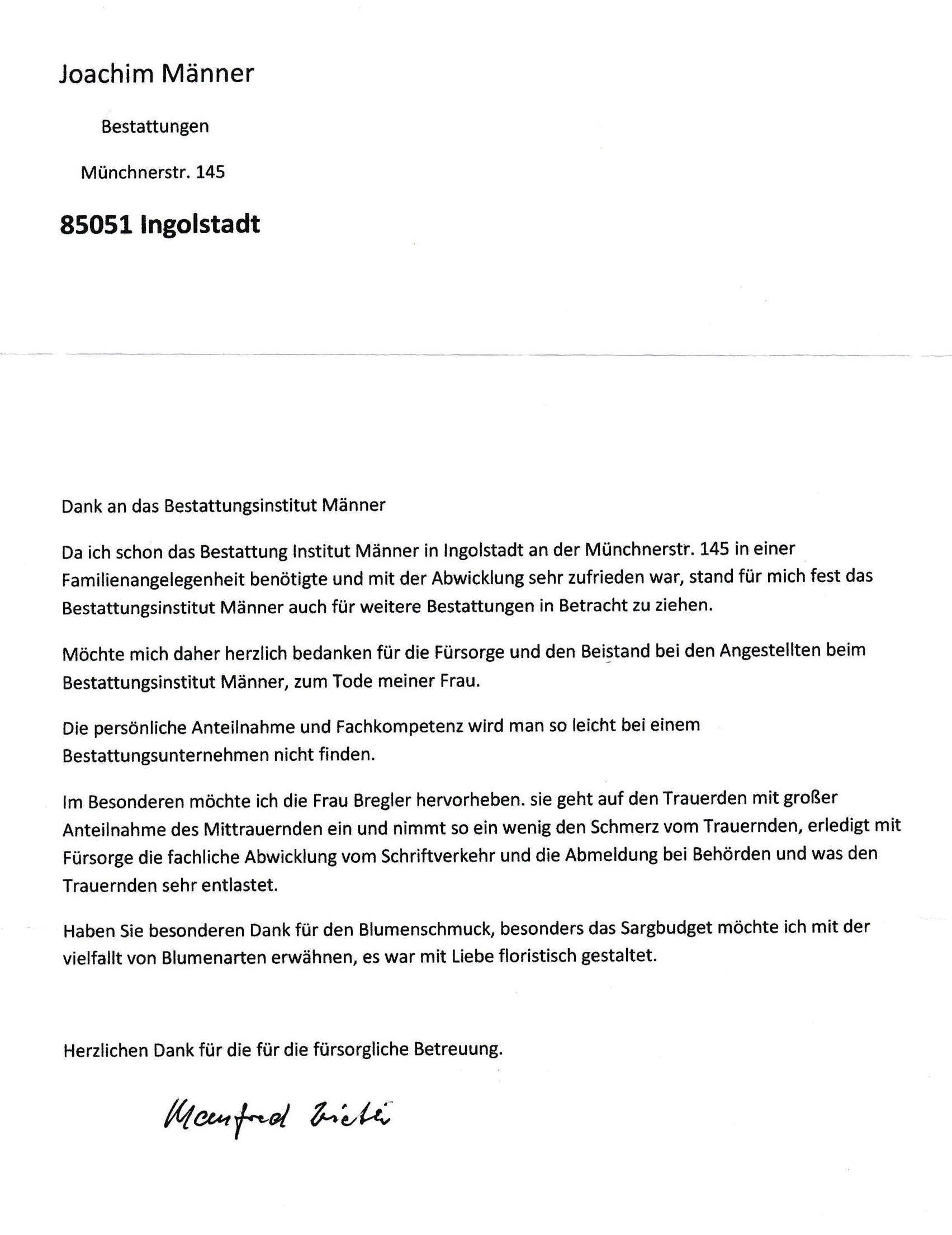 Bestattungen Maenner Referenz