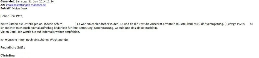 Bestattungen Maenner Referenz